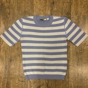 Sportmax Code Lilac & White Striped Knit Top Made in Italy